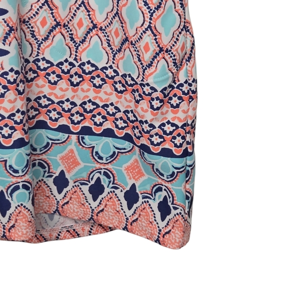 Cabana Life St. Barts Colorful Geo Print Tropical Beach Tunic Day Dress Large - Picture 4 of 9